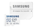Карта памяти Samsung microSDXC 512GB EVO PLUS microSDXC Class 10 UHS-I, U3 + SD адаптер MB-MC512KA/RU